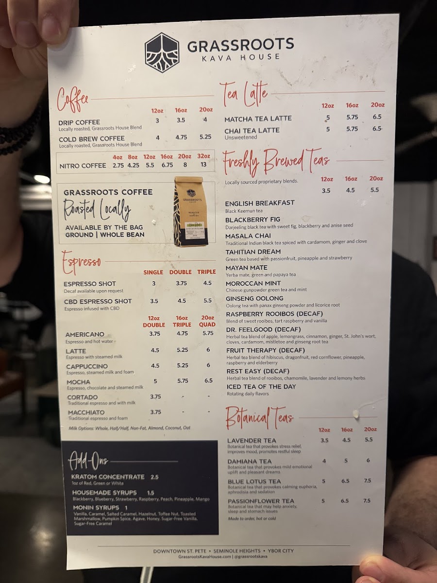 Menu - Grassroots Kava House photo 1