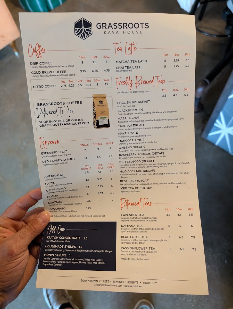 Menu - Grassroots Kava House photo 4